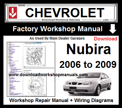 Chevrolet Nubira Workshop Repair Service Manual Download